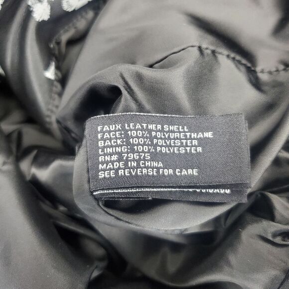 MICHAEL Michael Kors Leather Floral Moto Jacket Size Small - Picture 14 of 15